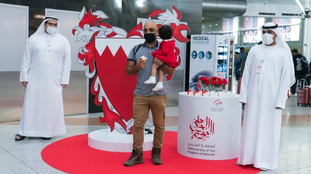 مطار الشارقة يشارك البحرينيين يومهم الوطني الخمسين