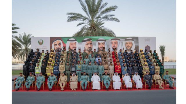 سلطان بن أحمد القاسمي يشهد احتفال وزارة الداخلية بيوبيلها الذهبي