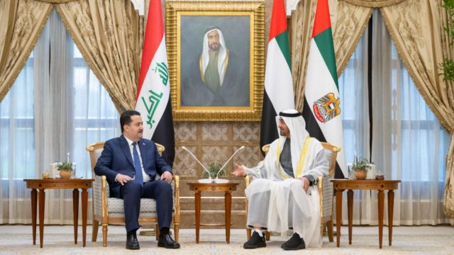 رئيس الدولة ورئيس وزراء العراق يبحثان العلاقات الأخوية وسبل تعزيزها